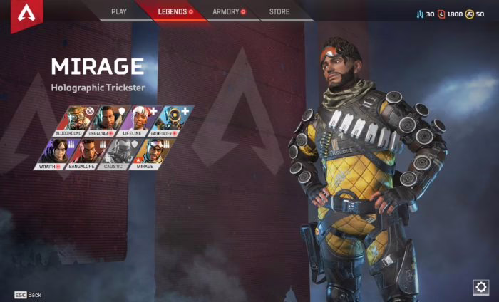 Apex Legends - Mirage: Trucos para ser el mejor Pícaro Holográfico
