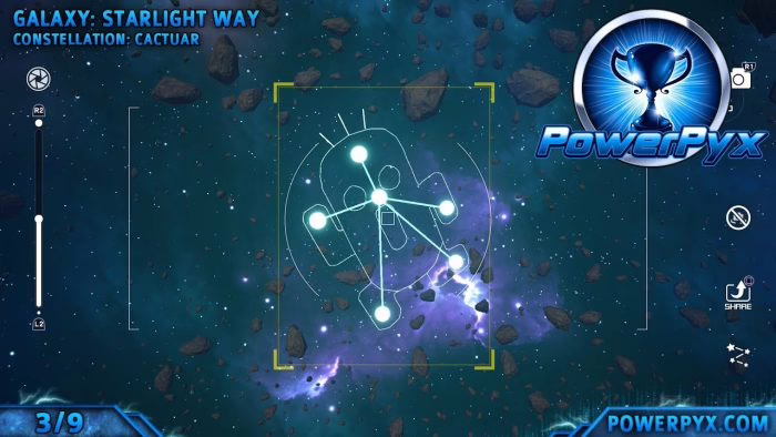 Kingdom Hearts 3 - Posición de las constelaciones a fotografiar
