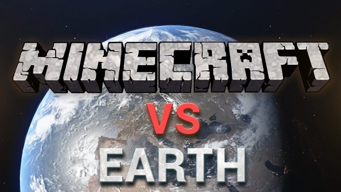 Minecraft - El tamaño de un mapa comparado con el planeta Tierra