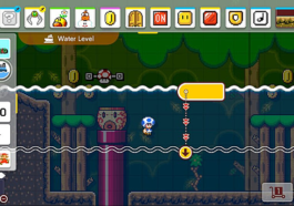 Super Mario Maker 2 - Cómo hacer que el agua o lava suba y baje 1