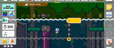 Super Mario Maker 2 - Cómo hacer que el agua o lava suba y baje 1