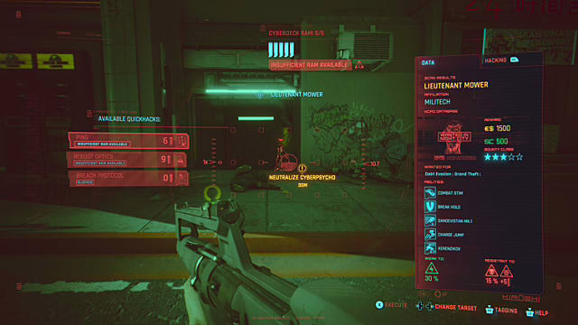 Cyberpunk 2077 - Recompensas y crímenes callejeros 1
