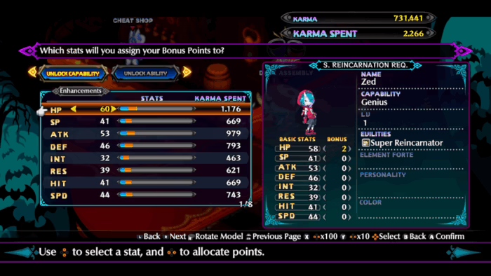 Cómo conseguir y usar el karma en Disgaea 6