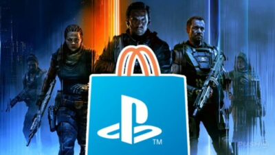 Personajes de Call of Duty Black Ops 7 con logo de PlayStation Store