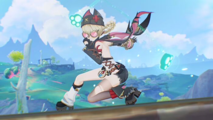 Personaje de Genshin Impact en acción durante la nueva actualización de PS5