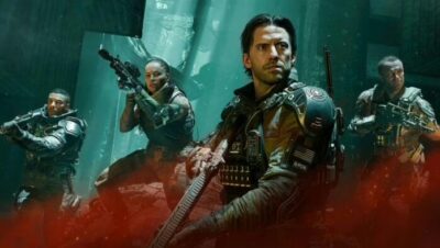 Cuatro soldados armados en una misión en Call of Duty Black Ops 7