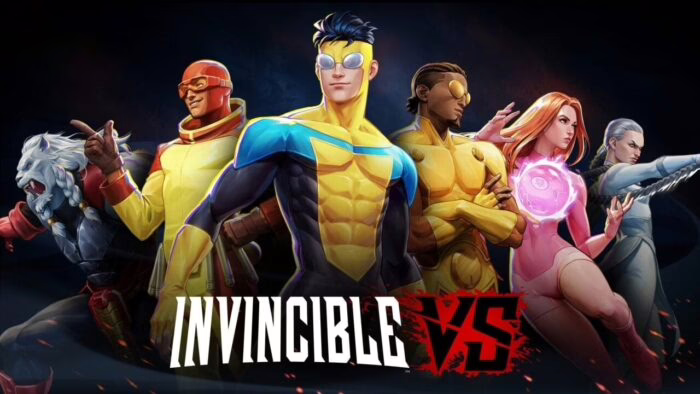 Personajes principales del videojuego Invincible VS posando juntos
