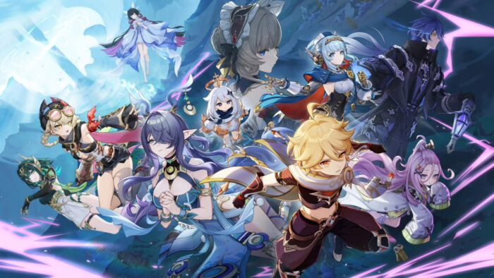 Varios personajes de videojuegos en un entorno de fantasía y acción